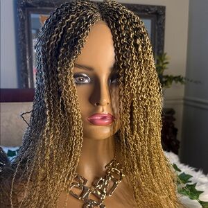 Women’s Ombre Blonde Micro Twist Wig - Natural Black to Honey Blonde